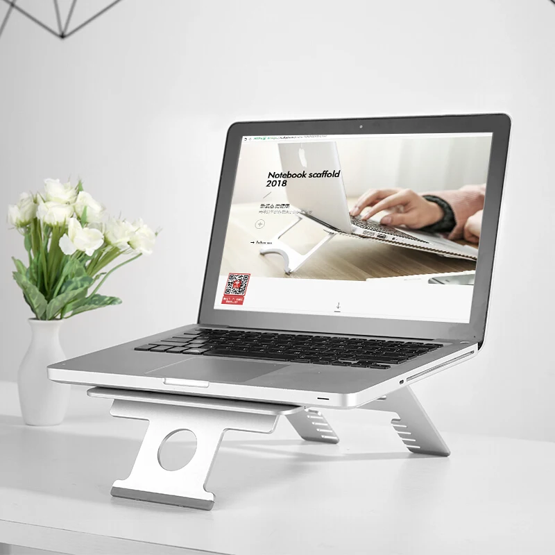 Серебристая алюминиевая подставка для ноутбука M2/Z2/H2 универсальная Apple MacBook Air Pro 11