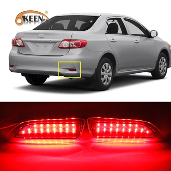 

2PCS LED Red Bulb For Toyota Corolla 2011 2012 For Lexus CT Parking Warning Brake Tail Lamp Red Lens Rear Bumper Reflector Light