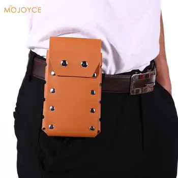 

Multi-function Mobile Phone Pouch Classic Texture Creative Delicate Design Chic Men Women PU Business Waist Belt Pack Pocket
