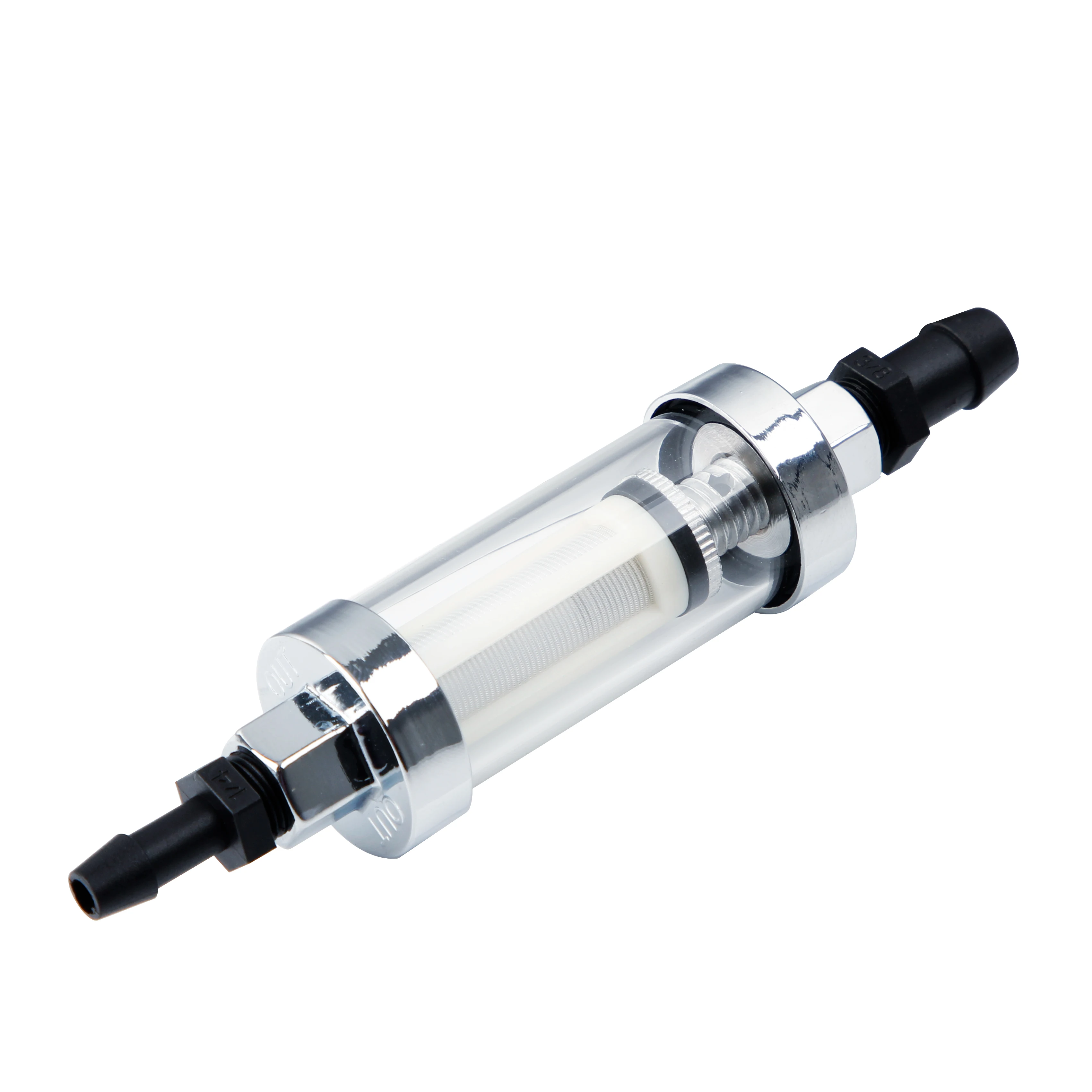 Universal Reusable Metal Fuel Filter For Motorcycles - 5/16" (8mm) Inline Type