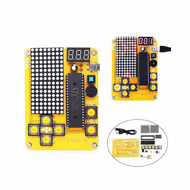 

A23-- Electronic MCU Computer Game Machine DIY Snake Electronic for Tetris Snake Plane Racing Dot Matrix Game