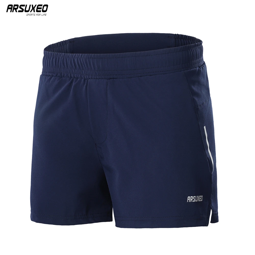 

ARSUXEO Men's Running Shorts 2 In 1 Quick Dry Training Marathon Fitness Jogger Gym Sport Shorts With Pocket Reflective B206