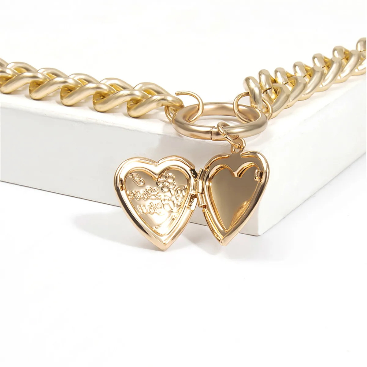 Lacteo панк многослойное ожерелье с подвеской в виде сердца для женщин модная золотая металлическая цепь женское колье, чокер ювелирные изделия