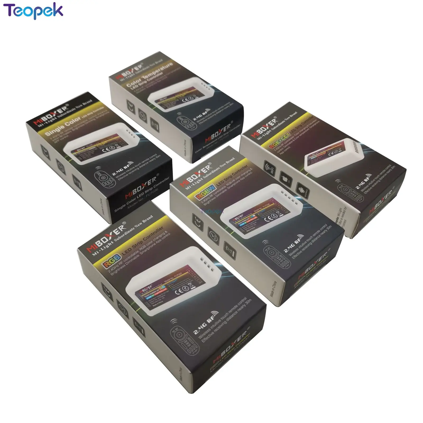 Miboxer 2,4G RF беспроводной Одноцветный диммер CCT RGB RGBW RGB+ CCT FUT035 FUT036 FUT037 FUT038 FUT039 контроллер светодиодной ленты