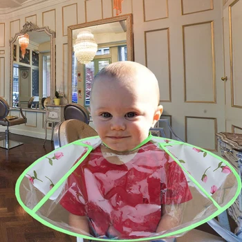

Children Transparent Haircut Cloak Hair Cutting Cape Hairdresser Waterproof Haircut Apron Gown Barber Salon Styling Cloth