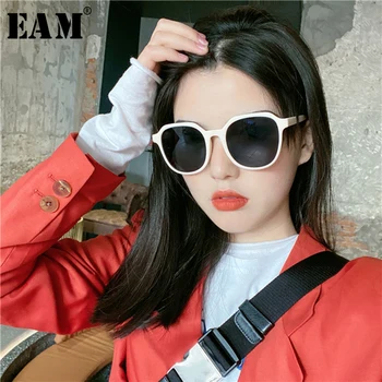 

[EAM] Women Multicolor Split Joint Black Glasses Accessories New Temperament Fashion Tide All-match Spring Autumn 2020 1T039