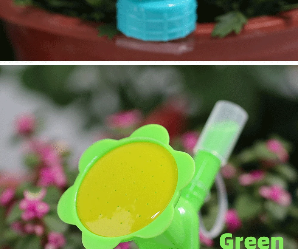 2-IN-1 Bottle Cap Sprinker Home Garden Mini Watering Can Double Head Water Spout Bonsai Nozzle for Indoor Outdoor Seedling Plant