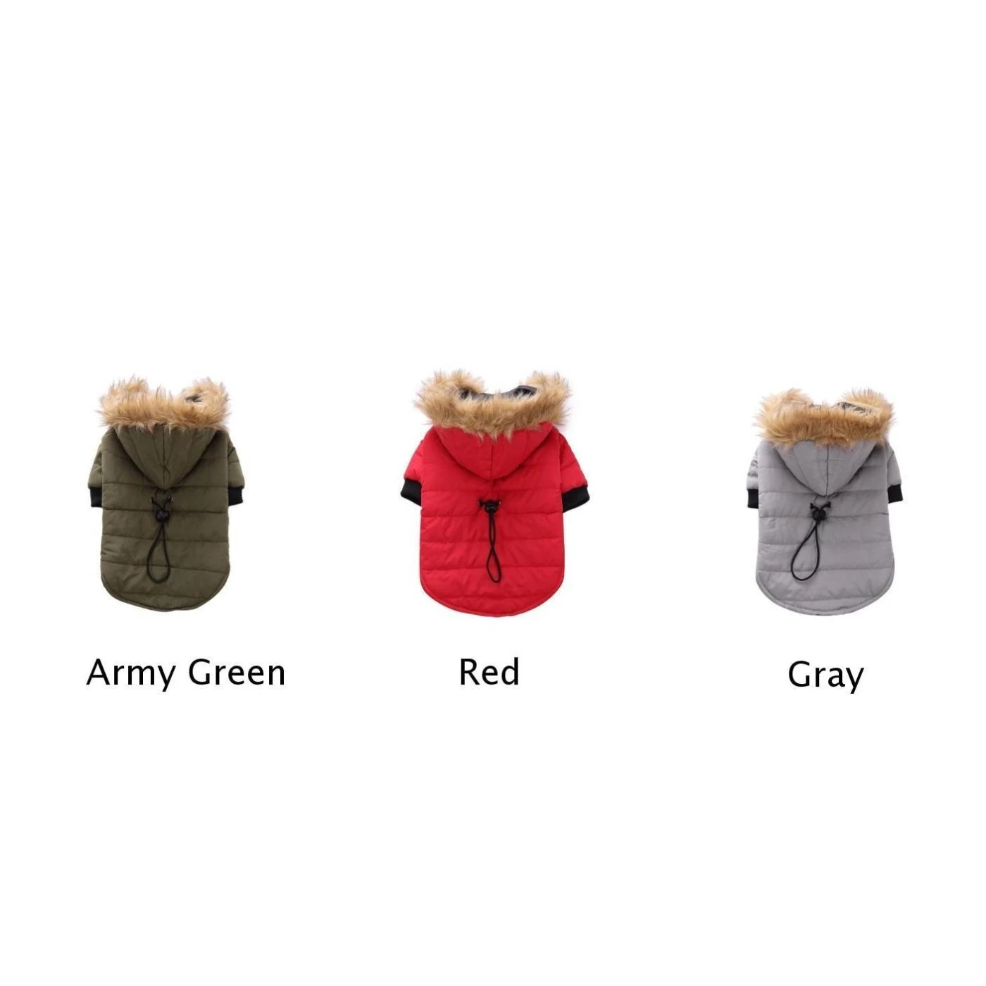 Однотонное теплое зимнее пальто для питомца щенка, костюм с капюшоном, одежда