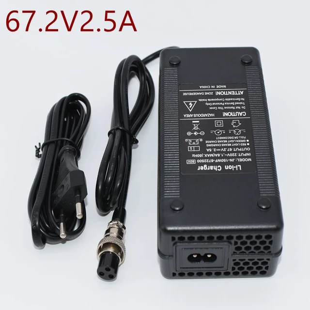 67.2V2.5A charger 67.2V 2.5A electric bike lithium battery charger for 60V  lithium battery pack XLR Plug 67.2V2.5A charger - AliExpress