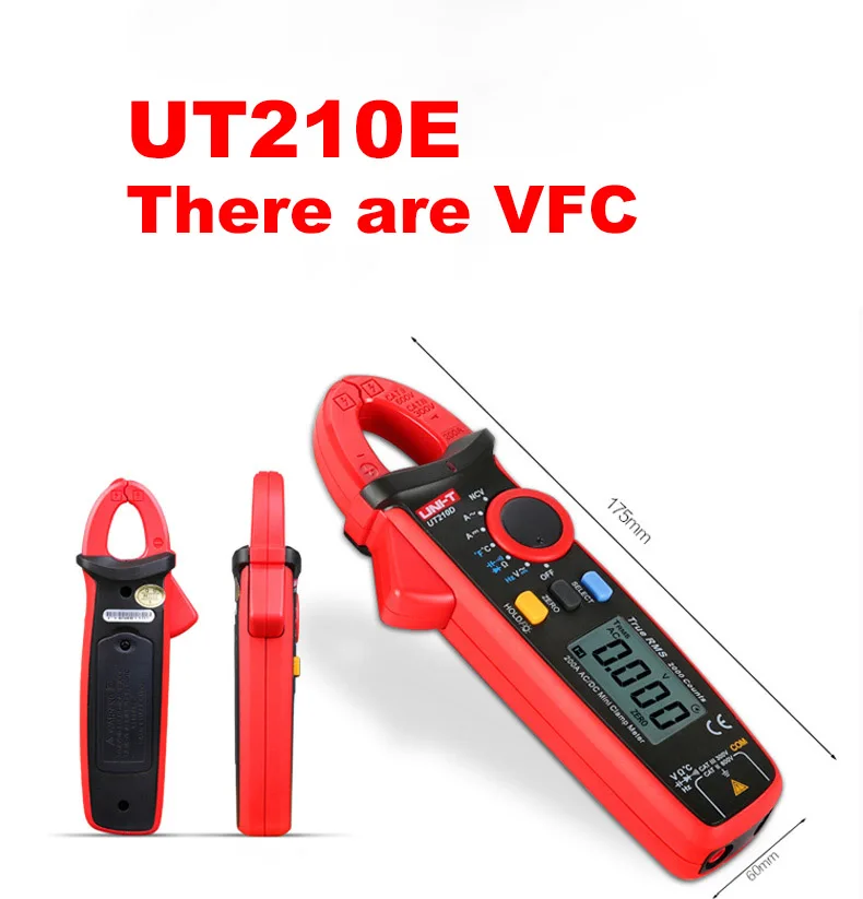 UNI-T UNI T UT210E True RMS мини Цифровые токовые клещи AC/DC напряжение Авто Диапазон VFC емкость Бесконтактный мультиметр