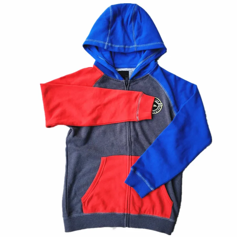 Реглан на молнии для мальчиков Толстовки с капюшоном Размер США 14 лет|Толстовки и