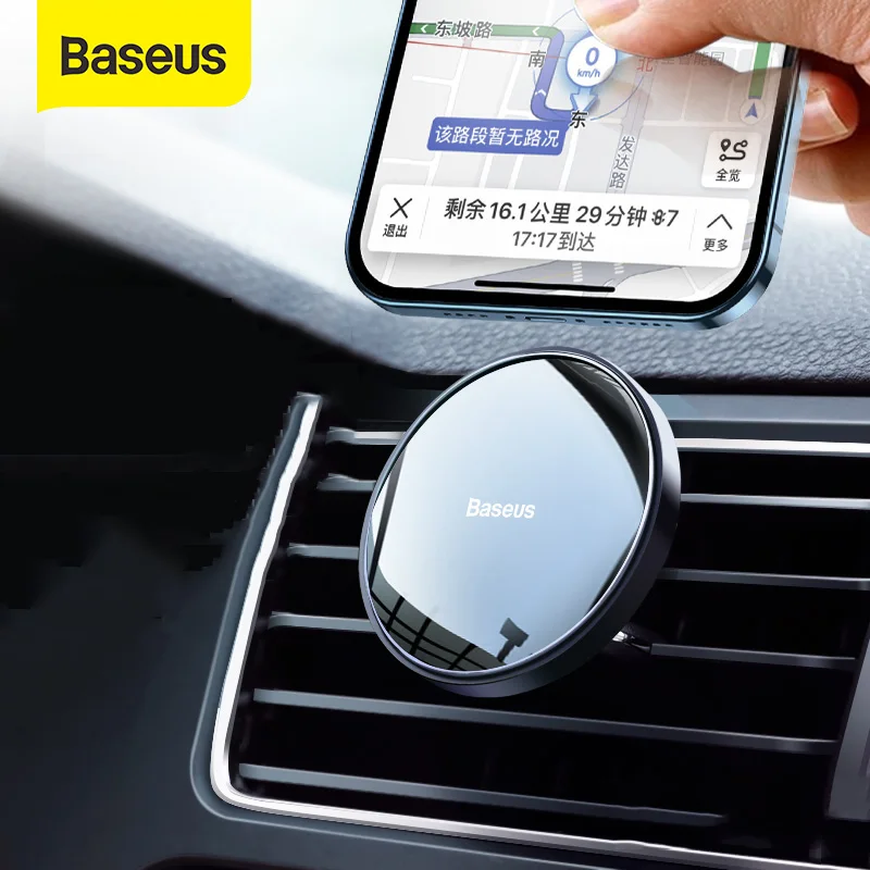 Baseus Magnetic Car Phone Holder Air Vent Universal for iPhone 12 Pro Smartphone Car Phone Stand Support Clip Mount Holder