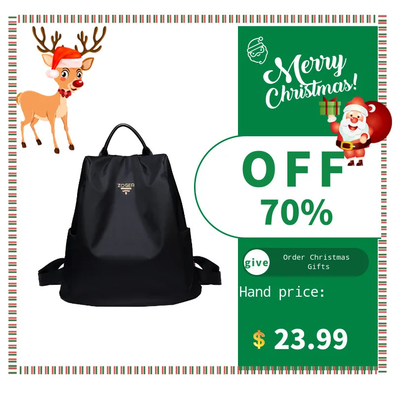 

Backpack female shoulder 2019 new fashion travel Oxford cloth canvas wild anti-theft large capacity simple shoulder bag