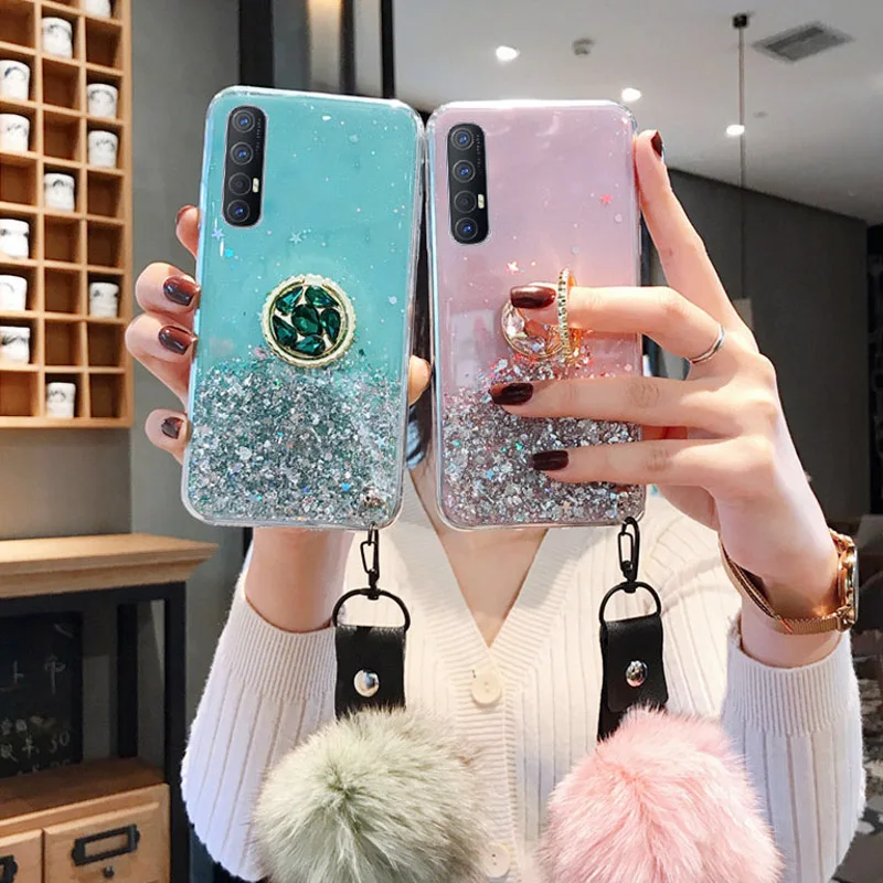 Блестящий блестящий чехол с блестками для Oppo A9 A5 2020 A8 A31 A3s A5S A71 A73 A79 F7 F9 K1 K3 K5 A1K F11 Pro