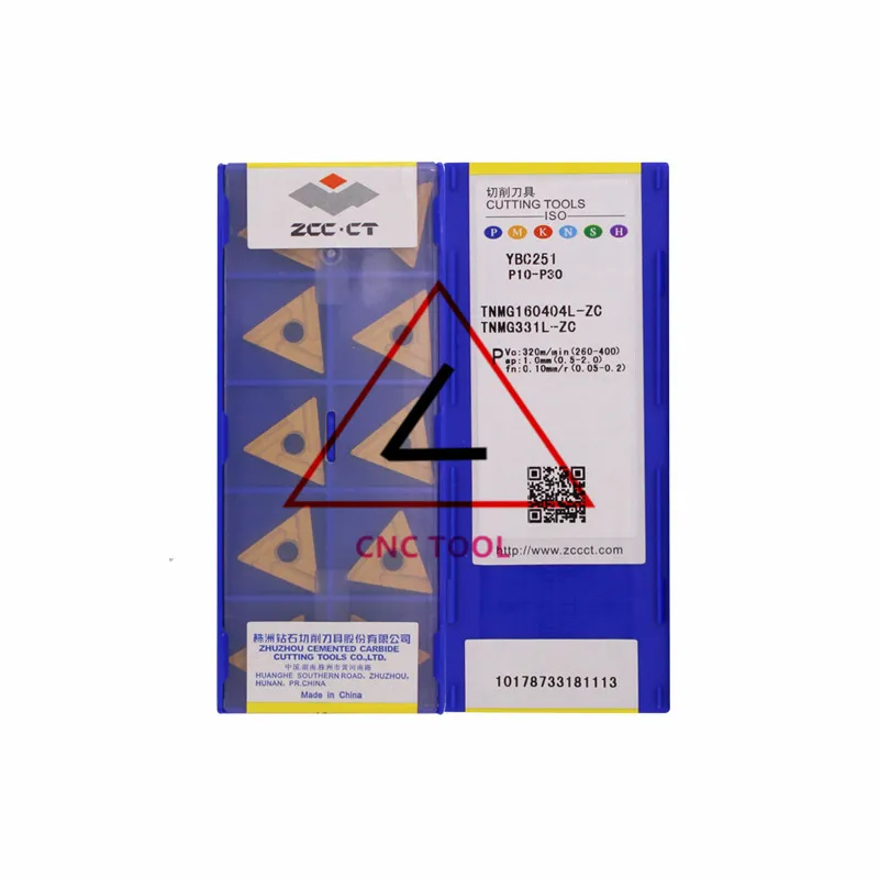 

TNMG160404L-ZC YBC251 10pcs Original CHINA ZCCCT Turning Inserts