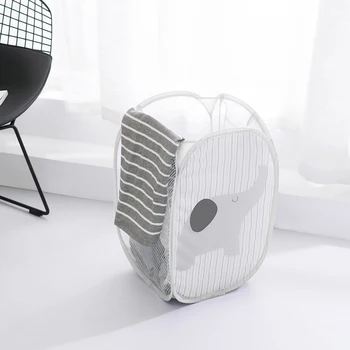 

Household Hamper Foldable Cartoon Large Capacity Dirty Clothes Baskets Animal Storage Basket Multifunctional Storage Baskets