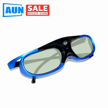 

AUN Active shutter 3D glasses, Support 96Hz/120Hz/144Hz, 85mAh Battery,Suitable for DLP 3D projector, DL02