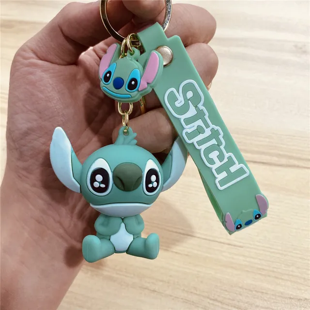 Disney Stitch Keychain Variety of Cartoon Lilo & Stitch Cute Doll Keyring Fashion Couple Bag Ornament Key Chain Car Pendant Gift 32