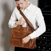 JOYIR Genuine Leather Men‘s’ Briefcase Laptop Casual Business Tote Bags Shoulder Crossbody Bag Men's Handbags Large Travel Bag 5