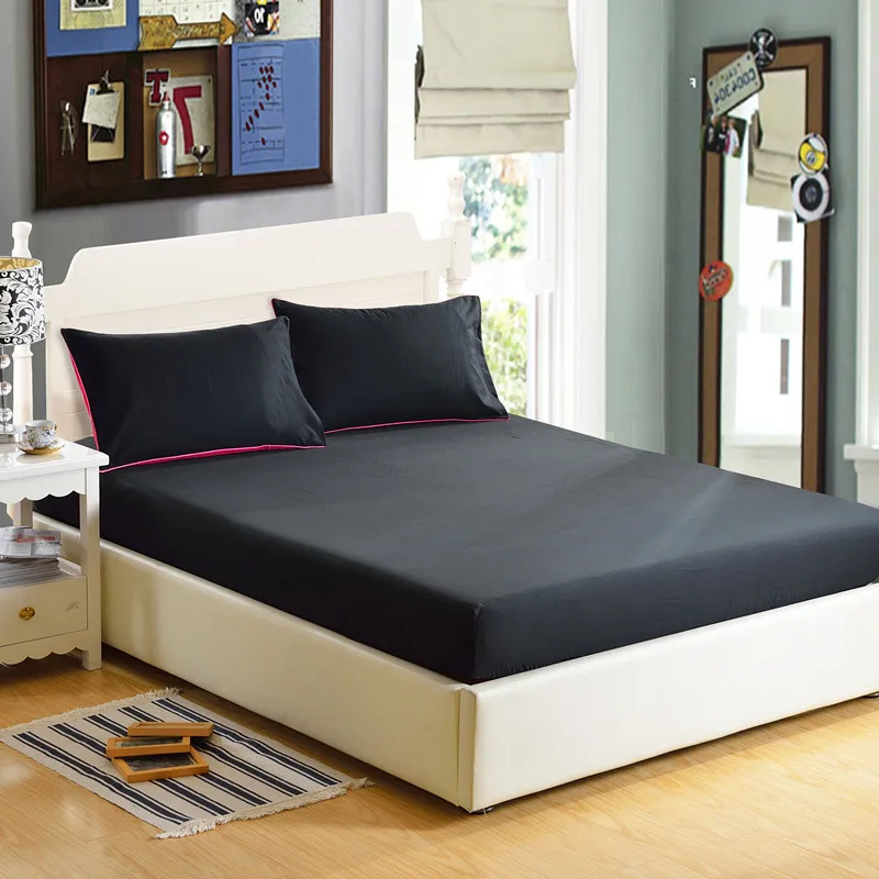 New 19 options Solid Color Mattress Cover Mattress Protector Bed Bug Proof Dust Mite Mattress Pad Cover For Mattress Bedspread - Цвет: 05