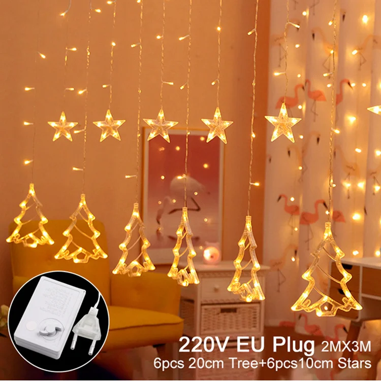 LED Light 2 Рождественский светодиодный светильник, Рождественская елка, украшения, рождественские украшения для дома, Рождественский Navidad, подарок на год - Color: LED Light 2