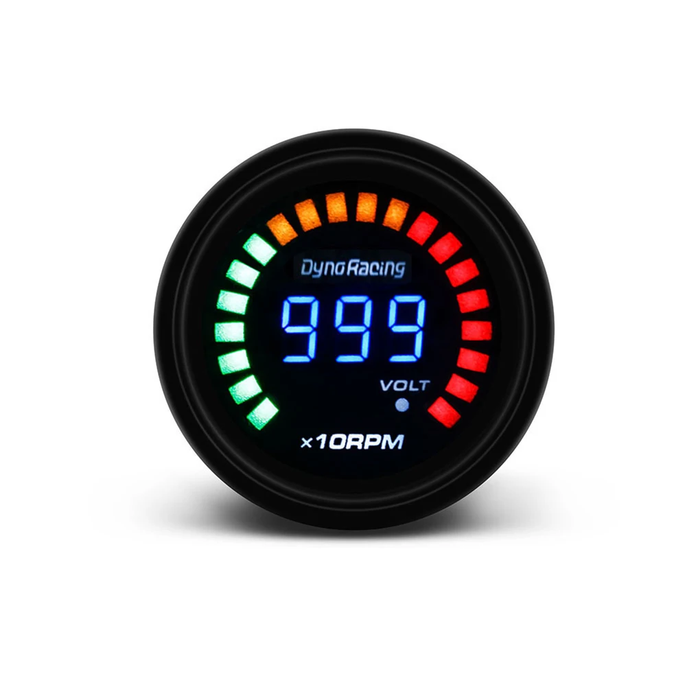 Горячие гонки Скорость тахометр метр весы со светодиодным дисплеем Цифровой Дисплей модификация автомобиля 0-10000 об/мин 12V Универсальный J99