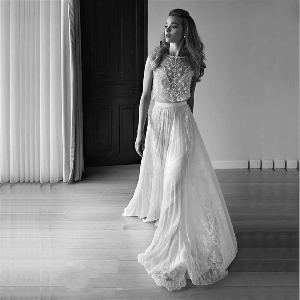 Vestido De Noiva, ТРАПЕЦИЕВИДНОЕ кружевное платье с аппликацией, простое свадебное платье, платья для матери невесты