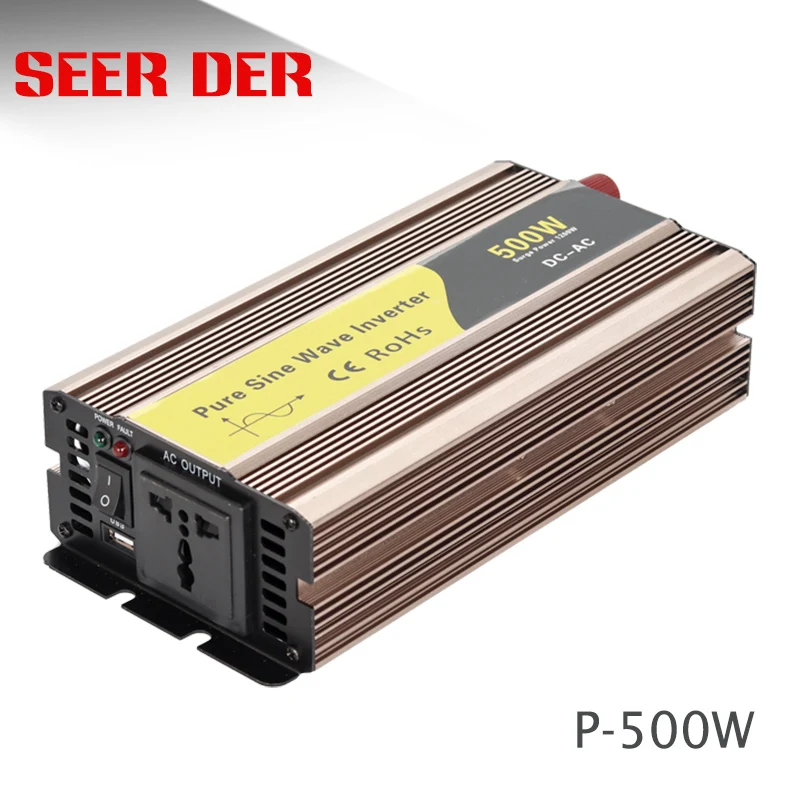 

Best price 500 watt micro inverter transformer 12v 220v dc-ac off grid pure sine wave 500w hybrid solar power inverter