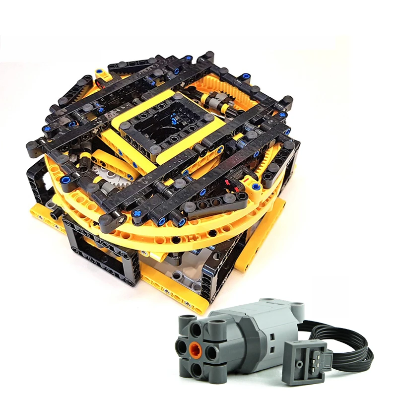 Новые творческие MOC Technic части моторизованный дисплей поворотный стол совместим