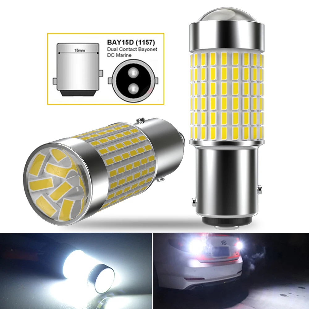 2X BAY15D 1157 S25 T20 7443 W21W 1156 BA15S P21W 3157 LED Reverse Light Bulb For Renault Duster Megane 2 3 Logan Clio Fluence | Автомобили