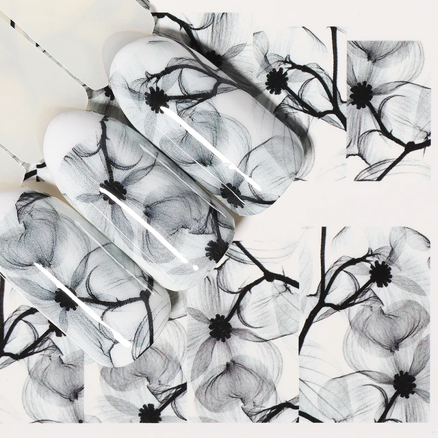 1PC Heart Love Design 3D Nail Sticker English Letter stickers Face Pattern Trasnfer Sliders Valentine's Day Nail Art Decoration water decals