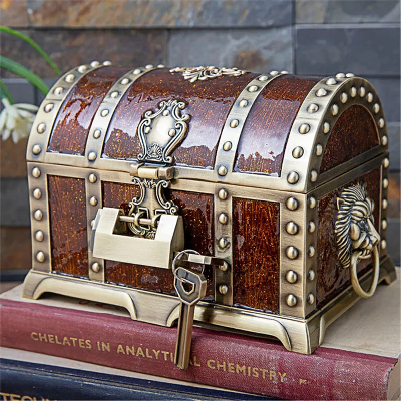 Creative European Vintage Multi-Layer Locked Jewelry Box Treasure Box Wedding Gift Home Decoration Collection
