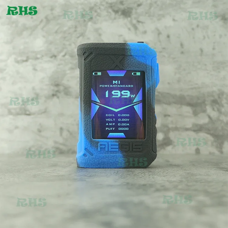 1 шт силиконовый чехол для Geekvape Aegis X pod Mod Vape kit Силиконовая кожа резина от RHS - Цвет: black blue