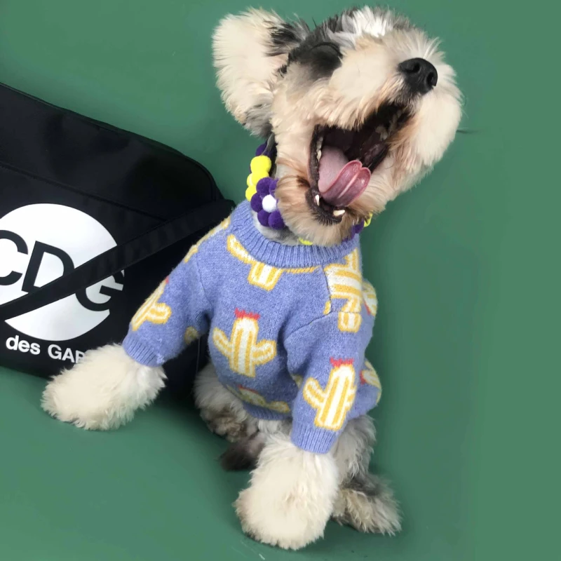 Свитер для собак зимняя одежда для собак Померанский Пудель Bichon Schnauzer Мопс одежда Французский костюм для бульдога Frenchies пальто наряд