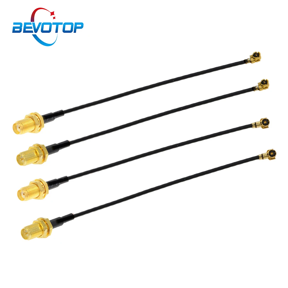 1 pces ipex cabo ufl/u. fl/ipx/IPEX-1/ IPEX-4 mhf4 fêmea para sma wi-fi antena fêmea rf cabo rg1.13/0.81mm trança extensão