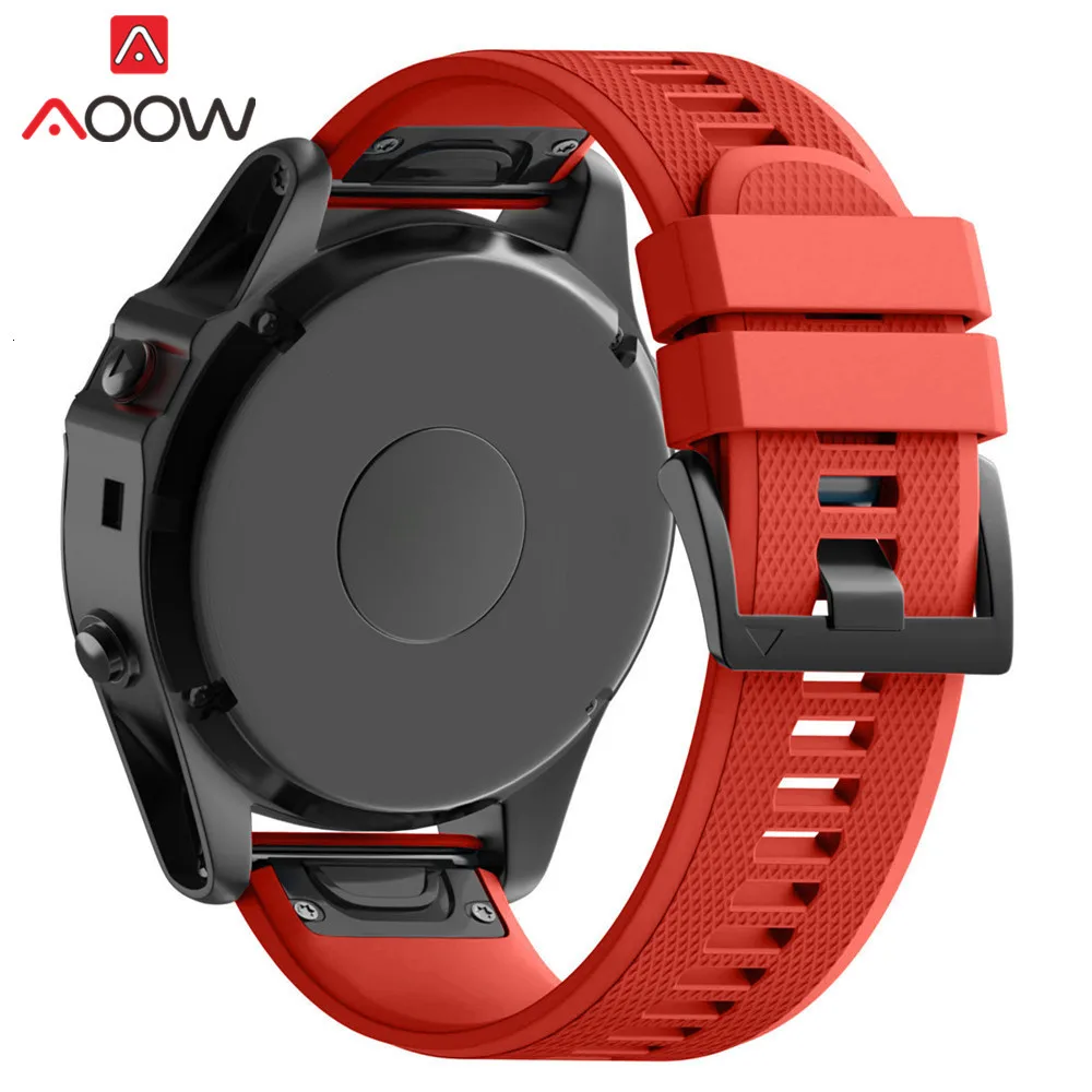 Мягкий силиконовый ремешок для наручных часов 22 мм 26 мм для Garmin fenix 3 HR fenix 5X fenix 3HR fenix5 D2 S60 Quick Release Easy fit