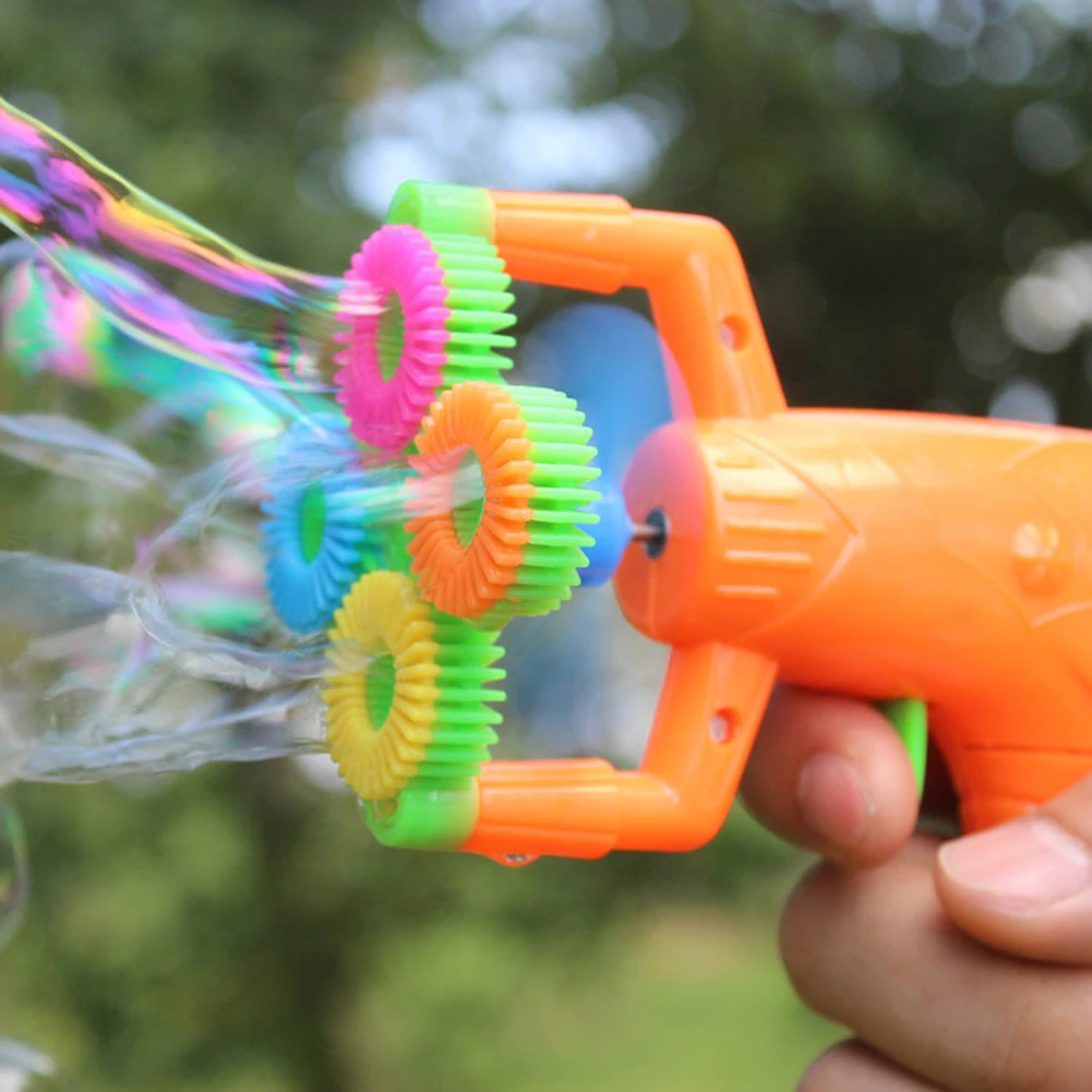 Электрический автоматический пузырьковый вентилятор с 4 отверстиями, пулемет с мини-вентилятором, детские спортивные развивающие игрушки, свадебные принадлежности