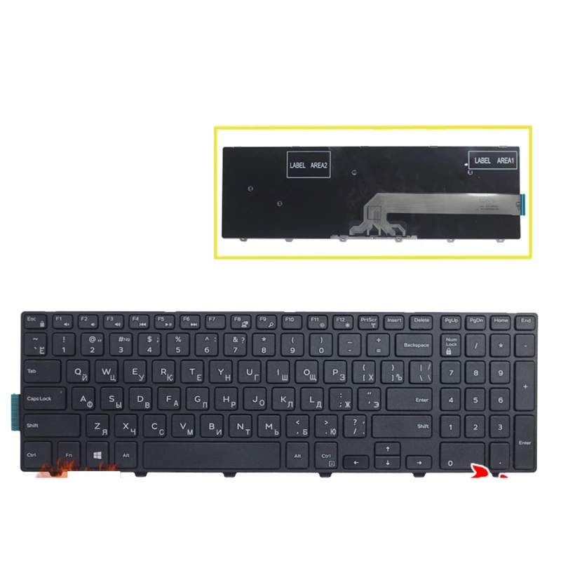 

Russian laptop Keyboard for DELL 490.00H07.0L01 SG-63310-XUA SG-63510-XAA 14092453411 V147225AS V147225AS1 SN8234 PK1313G1A00