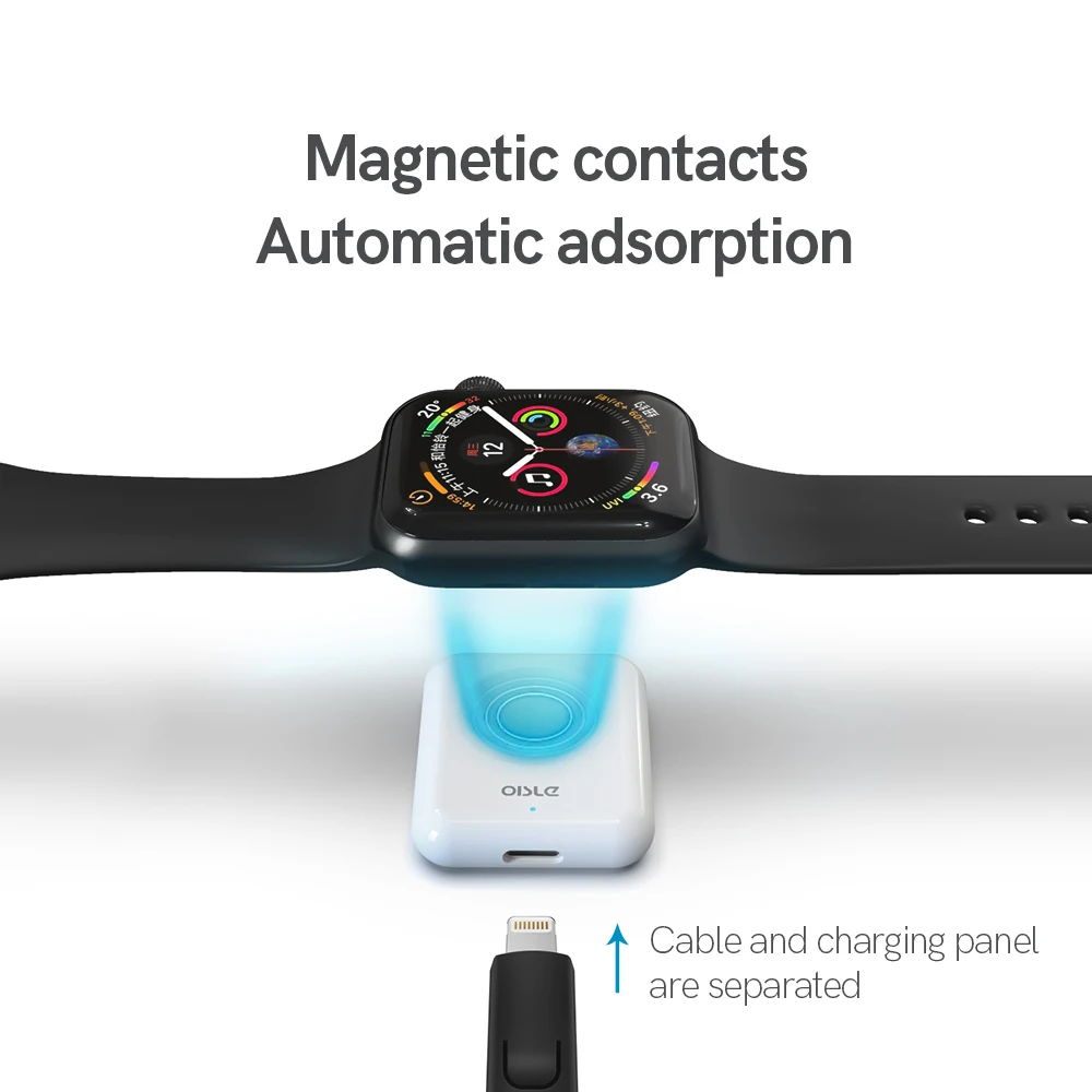 OISLE мини беспроводное зарядное устройство для Apple Watch 5 4 3 2 1 Серия i watch Быстрый Магнитный шнур зарядный кабель Быстрая Зарядка Док-станция