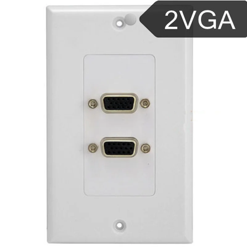 2VGA двойная VGA 15p розетка-гнездо AV настенная розетка видеоразъем лицо пластина