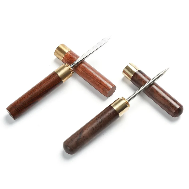 Pu 'Er Tea Knife Solid Wood Tea Needle Special Tool Rosewood Ebony Tray Ceremony Utensils Pu Erh Needle tea cutter,tea needle set,tea making tools