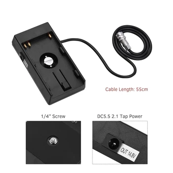 

Camera DV Battery Power Supply Mount Plate Adapter with 1/4 Inch Screw For Sony BP-U30 U60 U90 BP-U Battery