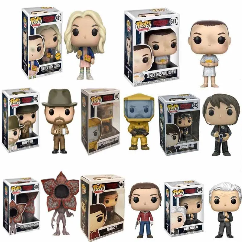 Экшн-фигурки Funko pop очень странные дела одиннадцать демогрон Хоппер Джонатан