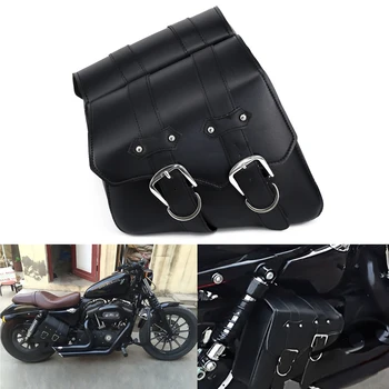 

Motorcycle Saddle Bags PU Leather Luggage Bags For Harley Sportster XL 883 1200