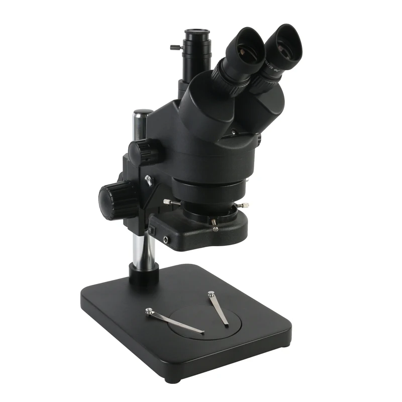 Simul фокусным расстоянием промышленный тринокуляр стерео Микроскоп увеличение с непрерывным масштабированием 7X-45X малая лабораторная мельница ремонт телефона pcb пайки - Цвет: Коричневый