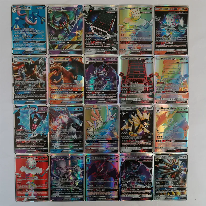 200 шт., 100, 50, 25, 10 шт., GX, Мега Сияющий TAKARA TOMY, карты, игры, битва карт, 100 шт., торговые карты, игра, детская игрушка - Цвет: 25GX