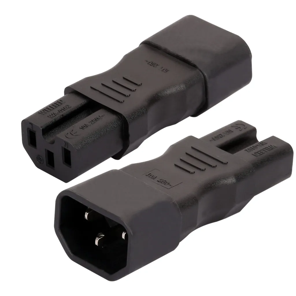 IEC 320 C14 Male To C15 Plug Female Power Plug Adapter Converter,WA-0162