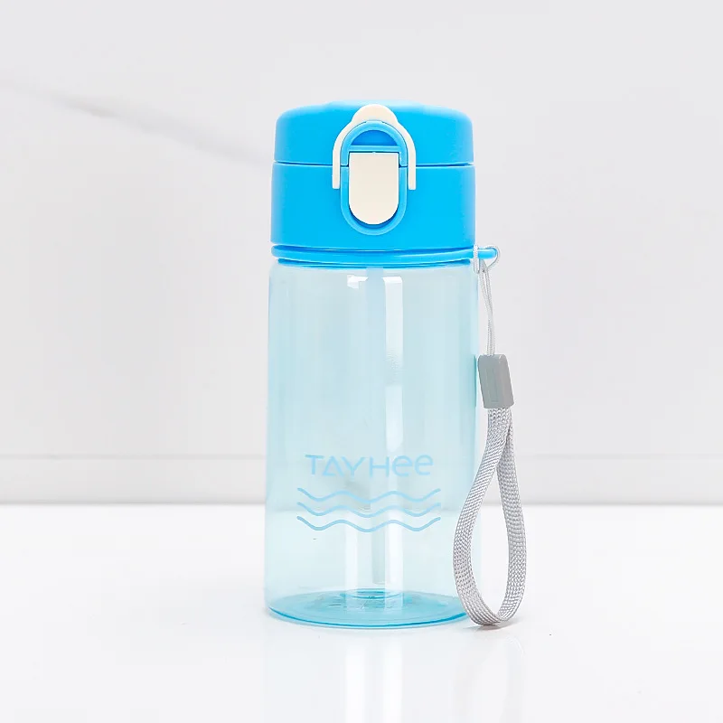 420ml Blue Новая горячая мода 420 мл Милая Детская кружка для воды Герметичная Бутылка с соломенной крышкой Детская школьная уличная Питьевая Бутылка тренировочная чашка - Цвет: 420ml Blue