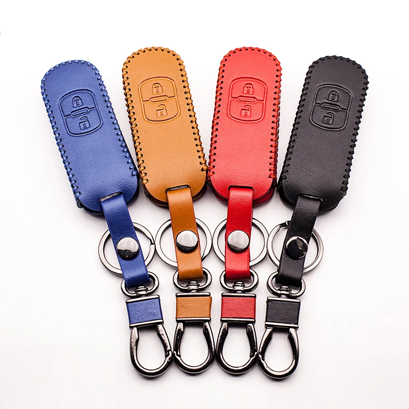 Nuova Copertura Chiave Dell'Automobile Di Cuoio, Stile Dell'Automobile Per Mazda 2 3 5 6 8 Mazda Mx5 Mazda Cx-5 Cx-7 Cx-9 Axela 3 Atenza 6