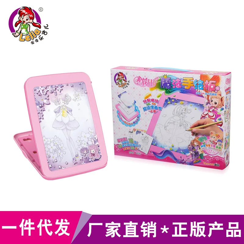 

Toys A036 Small Fairy Creative DIY Drawing Board Graphics Tablet Children Plastic Drawing Board Set 67-36-22